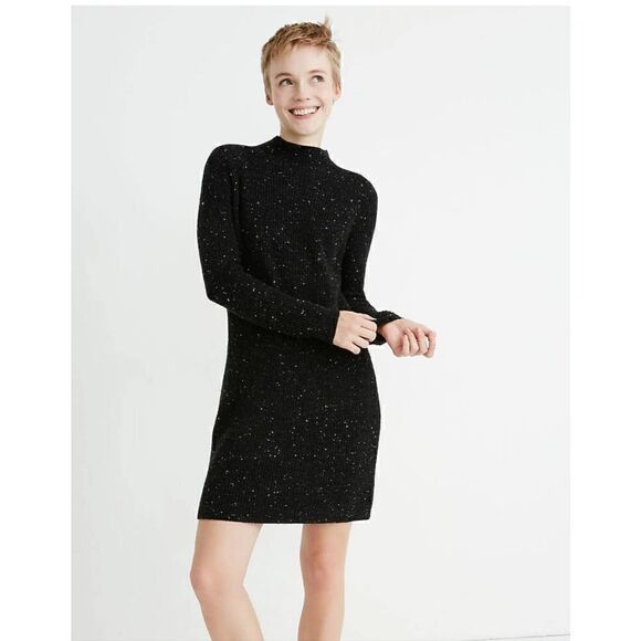 Madewell Mockneck Sweater Dress Wool& Nylon S - Picture 2 of 9